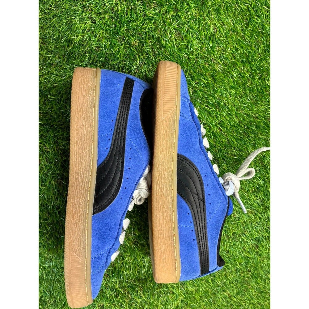 Puma Suede Sneakers Royal Sapphire Black Gum Sole Big Kids US 4 EU 35.5 NWOT
